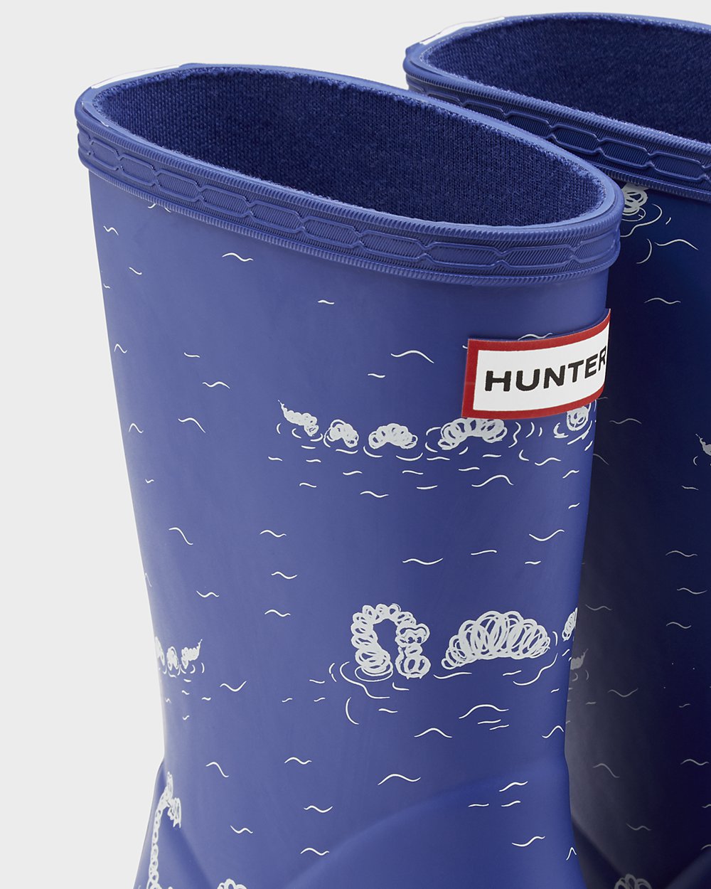 Hunter Niños Original First Classic Nessie Print - Botas de Lluvia Azules - 280-BRIVFT